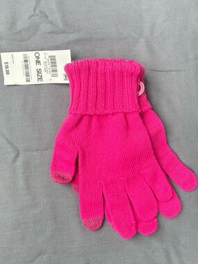 Style & Co. Kids Knit Touchscreen Gloves - Bright Pink